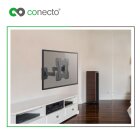 conecto CC50270 Wandhalterung für TV Geräte mit 58-107 cm (23-42 Zoll), neigbar: -10° bis 3°, schwenkbar: -90° bis 90°, Wandabstand: 56-300mm, Traglast: max. 20,0kg, VESA 200x200, schwarz, B-Ware wie NEU