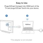 EZCAST Wireless Display Transmitter and Receiver (TwinX Package USB-C transmitter and HDMI receiver)