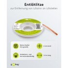 Goobay 45246 Entlötlitze 2mm reines Kupfer Entlötdraht zur Lötzinn Entfernung an Lötstellen Entlöten ideale Wärmeleitfähigkeit Lötlitze 1,5 m Spule