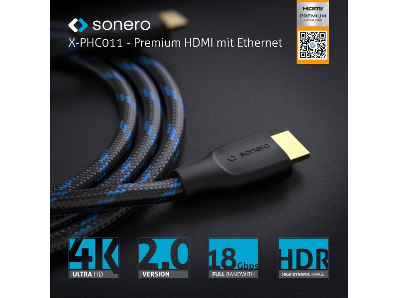 sonero X-PHC011-010 Premium Zertifiziertes High Speed HDMI ...