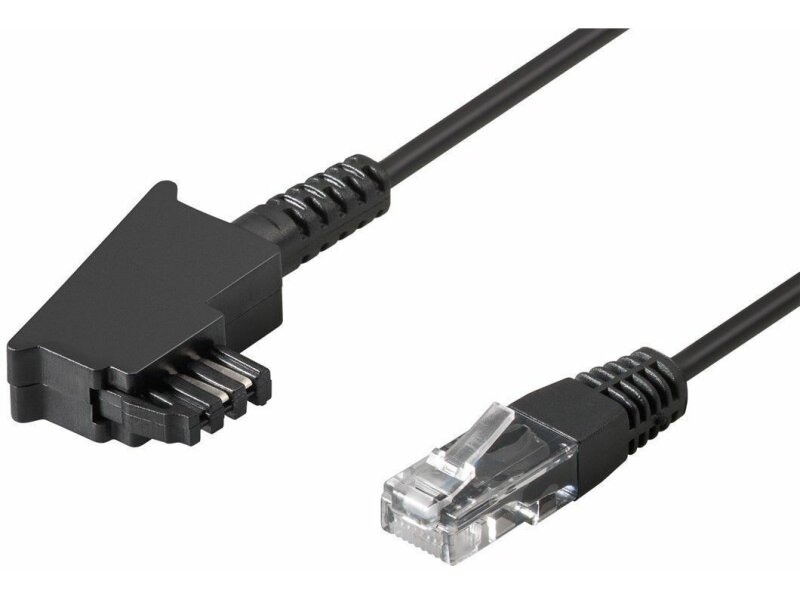 Goobay 51233 TAE-F 3m RJ45 für auf DSL/ADSL/VDSL-Router, Kabel